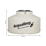 Caixa d'Água 500L em Polietileno Água Limpa Acqualimp - Imagem 3