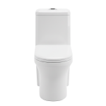 Kit Vaso Sanitário Monobloco com Assento Branco Quadrado 3 e 6 litros Elena Luvia - Imagem 2