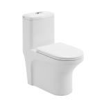 Kit Vaso Sanitário Monobloco com Assento Branco Quadrado 3 e 6 litros Elena Luvia