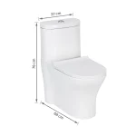 Vaso Sanitário Acoplado (monobloco) Smart 225 + Anel de vedação + Mangueira flexivel - Smart Norte - Imagem 4