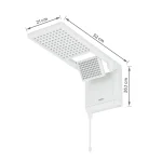 Chuveiro Elétrico Eletrônico 220V 6800w Branco Quadrado Acqua Duo Ultra Lorenzetti - Imagem 5