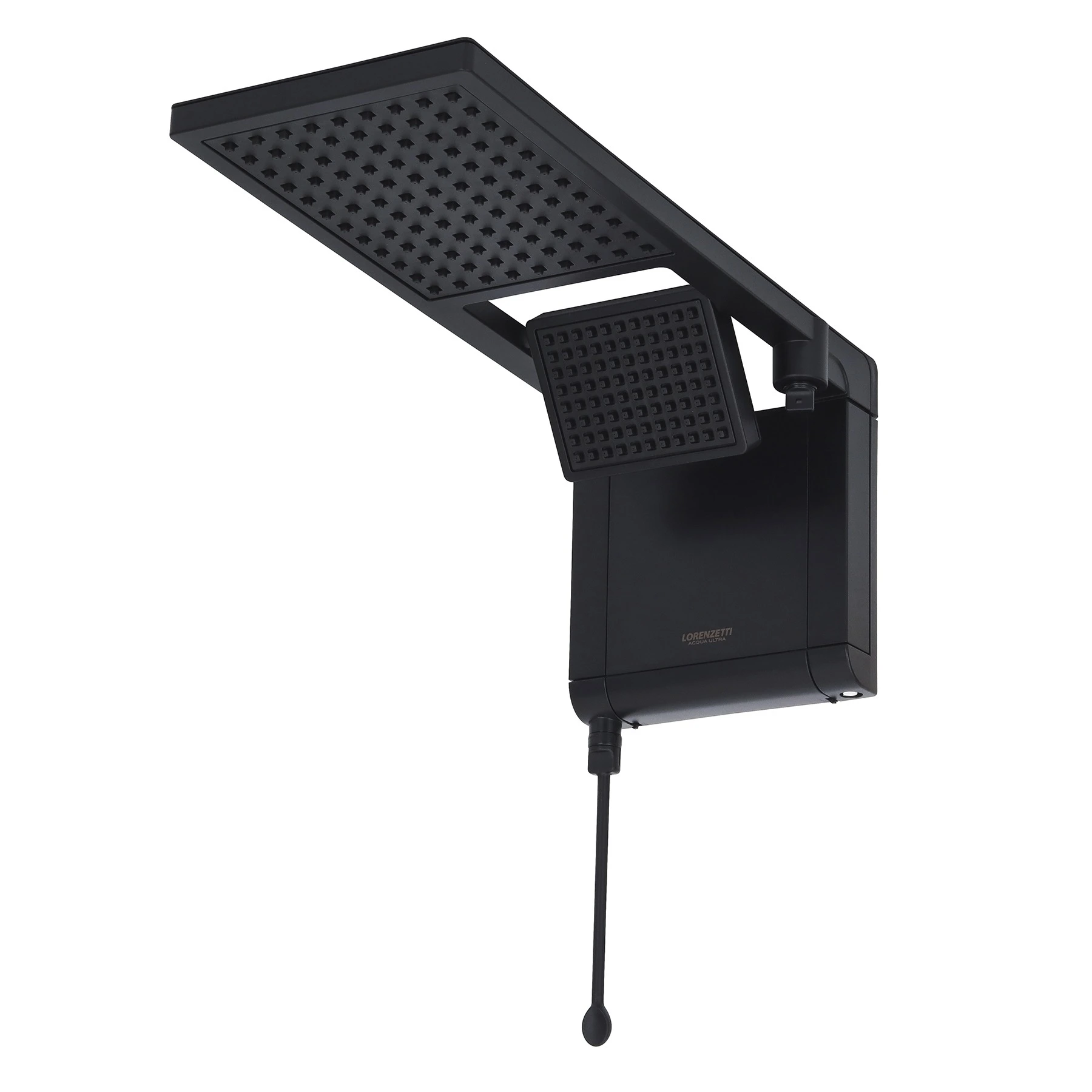 5cf5080f28222211f54d7546b1a2bcd3-1777137671.webp Chuveiro Elétrico Eletrônico 220V 7800w Preto Fosco Quadrado Acqua Duo Ultra Lorenzetti - Imagem 1