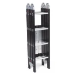 Escada De Aluminio Multifuncion 4x4 16 Degraus Black Edition - Imagem 2