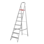 Escada Doméstica Aluminio 8 Degraus Natural 120 Kg Reisam
