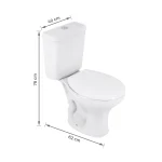 Kit Vaso Sanitário com Caixa Acoplada e Assento Branco Duplo Acionamento 3/6L Saída Vertical Saveiro Celite - Imagem 5
