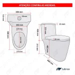 Vaso Sanitário Monobloco Completo - Caixa Acoplada Privada Nexum Vab0026 Tubrax - Imagem 3