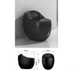 Vaso Sanitário Caixa Acoplada Monobloco Black Pearl - Imagem 4