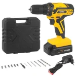 Furadeira e Parafusadeira à Bateria 12V bivolt pfv 012 com Kit de Brocas e Bits vonder - Imagem 2